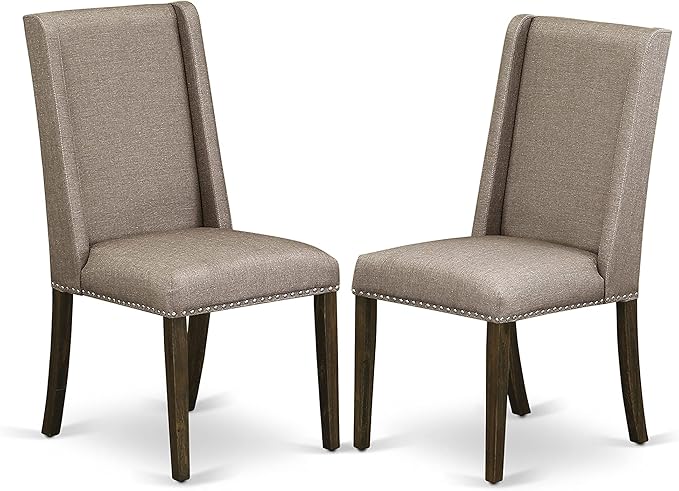 East West Furniture X777FL716-6 6 Piece Dining Table Set Contains a Rectangle - Image 4