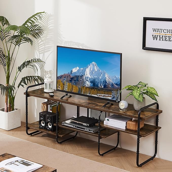 VECELO TV Stands up to 55 Inch, Entertainment Center/Media Console Table - Image 3