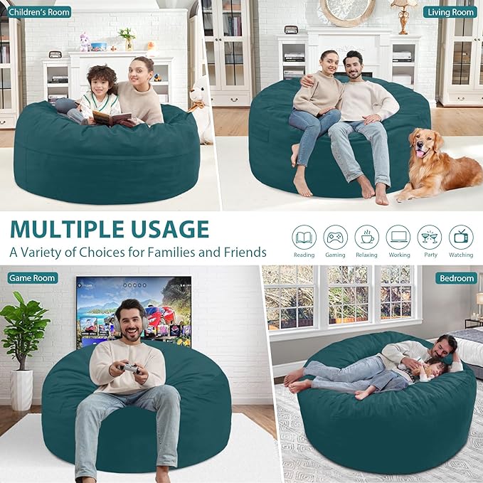 4FT Bean Bag Chair, Large Bean Bag Chairs - Image 5