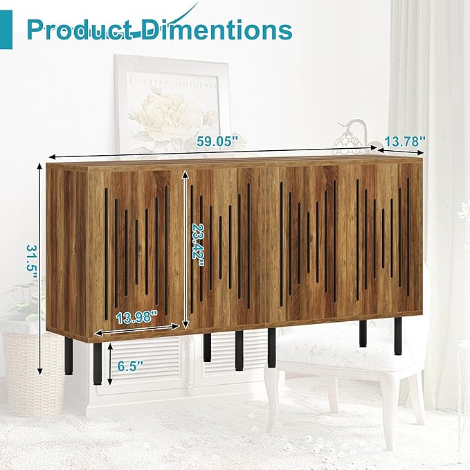 59" Sideboard Buffet Cabinet - Image 2