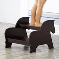 Wood Step Stools for Kids, Child Two Step Stool of Horse Shape, Toddler Step by AZODY