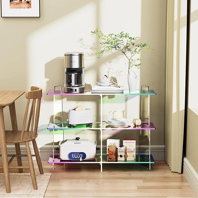 Acrylic Bookshelf, Small 3 Tier Open Bookcase - Image 5