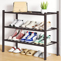 Smiry Shoe Rack, 3 Tier Bamboo Shoe Organizer, Stackable Free Standing Wooden by Smiry