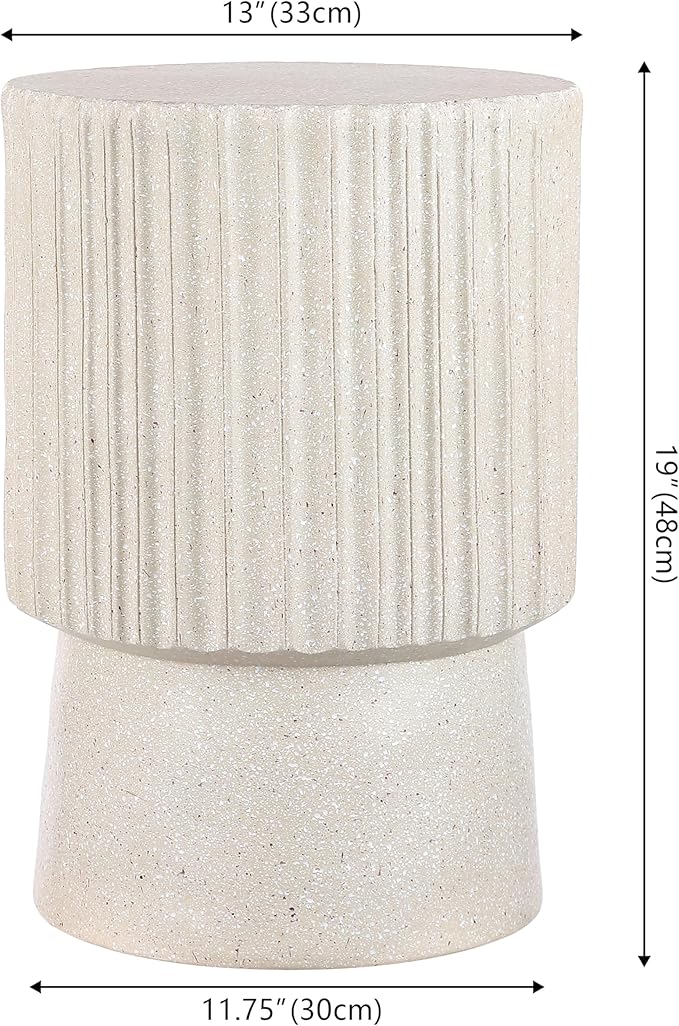 JONATHAN Y TBL1102B Louisa 19" Modern Art Deco Tambour Indoor/Outdoor Accent - Image 2
