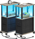 TUTOTAK Small Narrow End Tables, LED Side Tables by WelcometotheTUTOTAKHome