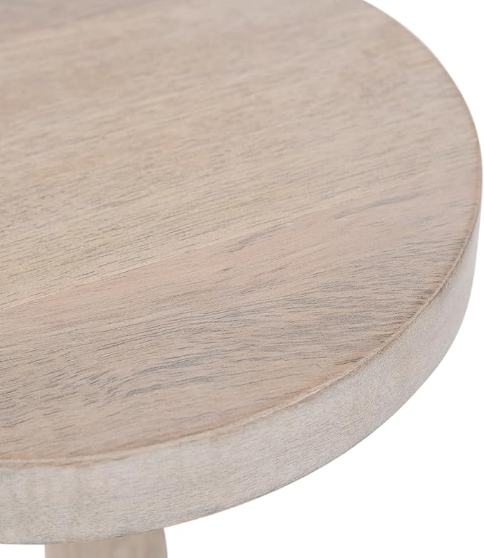 Kate and Laurel Wegner Coastal Wooden Round Drink Table, 8 x 23, Elegant and - Image 9