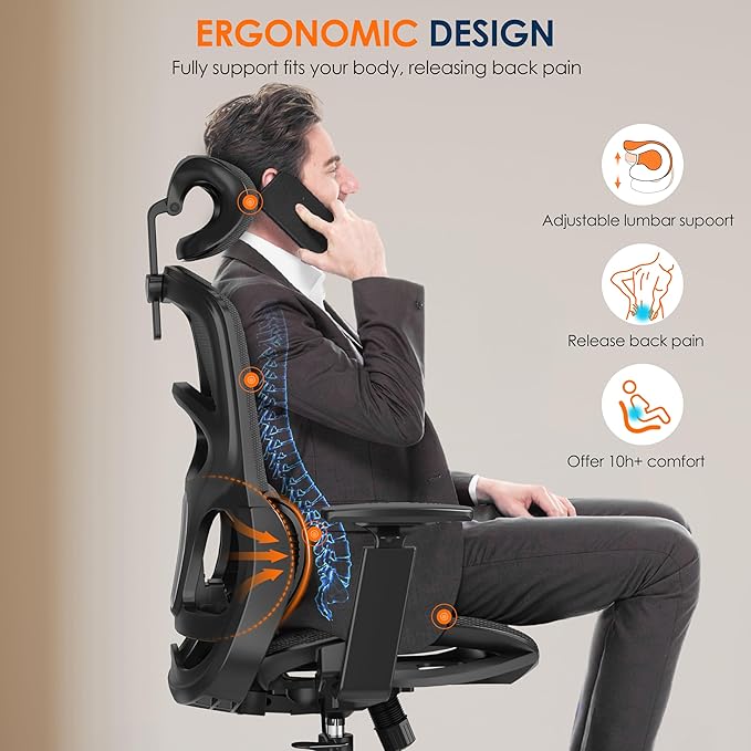 GABRYLLY Ergonomic Office Chair, High-Back Desk Chairs - Image 6