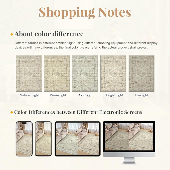 LIVEBOX Washable Area Rug 8x10 Rugs - Image 3