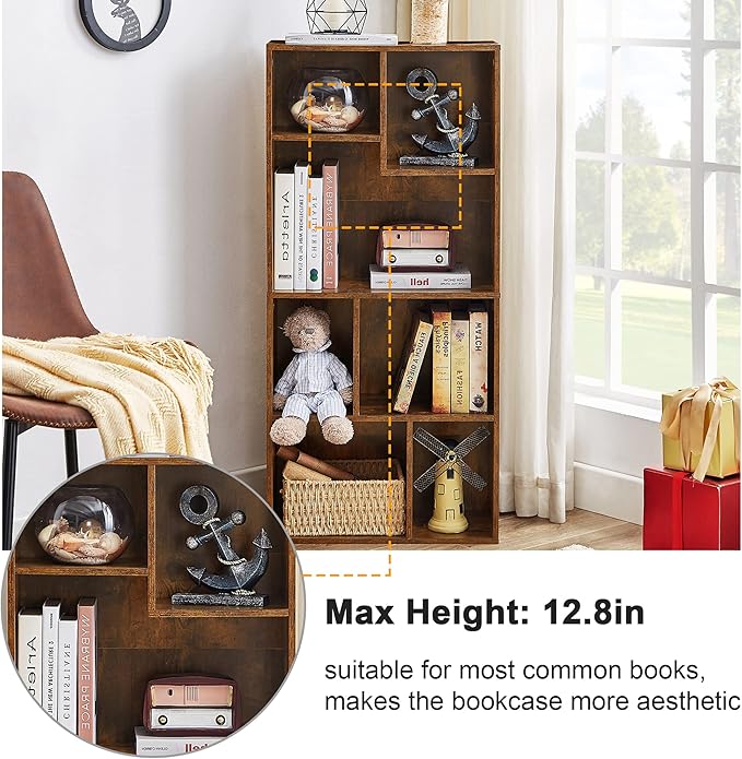 VECELO 42 Inch High Bookcase, 4-Tier Modern Storage Cabinet - Image 4