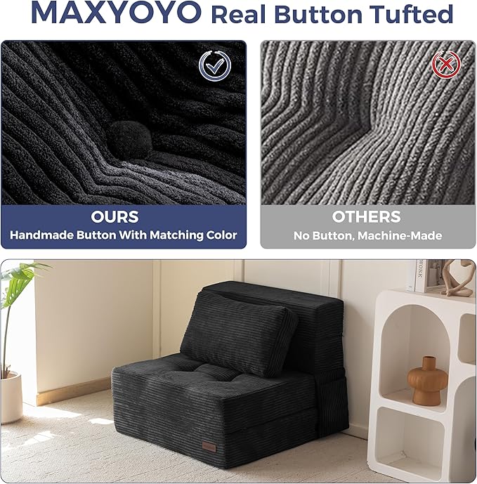 MAXYOYO Convertible Sofa Bed, Fold Out Single Sleeper Sofa - Image 4