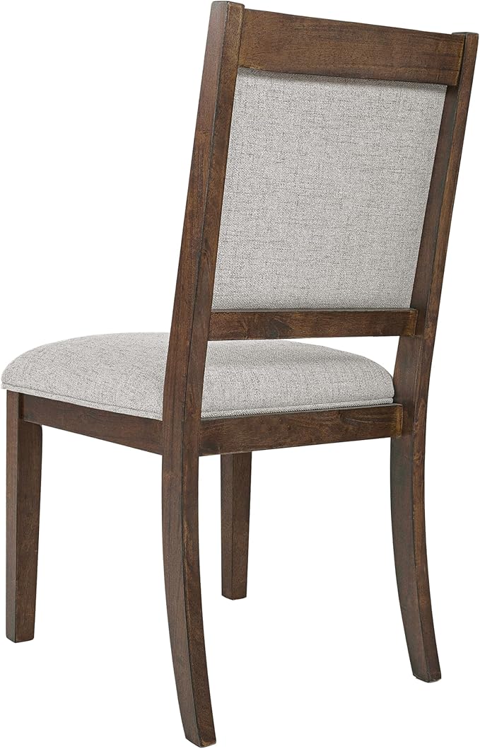HomePop Open Back Upholstered Wood Frame Dining Chairs -Neutral Textured Solid - Image 7