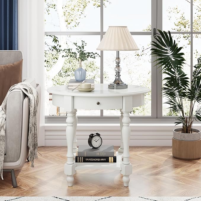 LEEMTORIG Oval Round End Table - Image 5