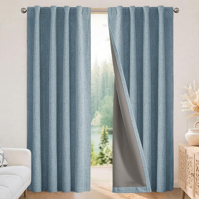 Joydeco 100% Blackout Curtains for Bedroom by JOYDECO