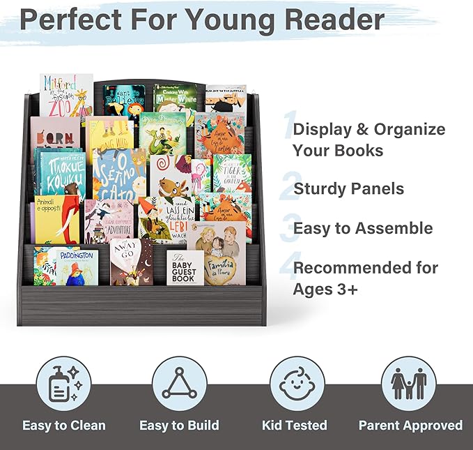 TOETOL 5-Tier Kids Bookshelf - Image 4