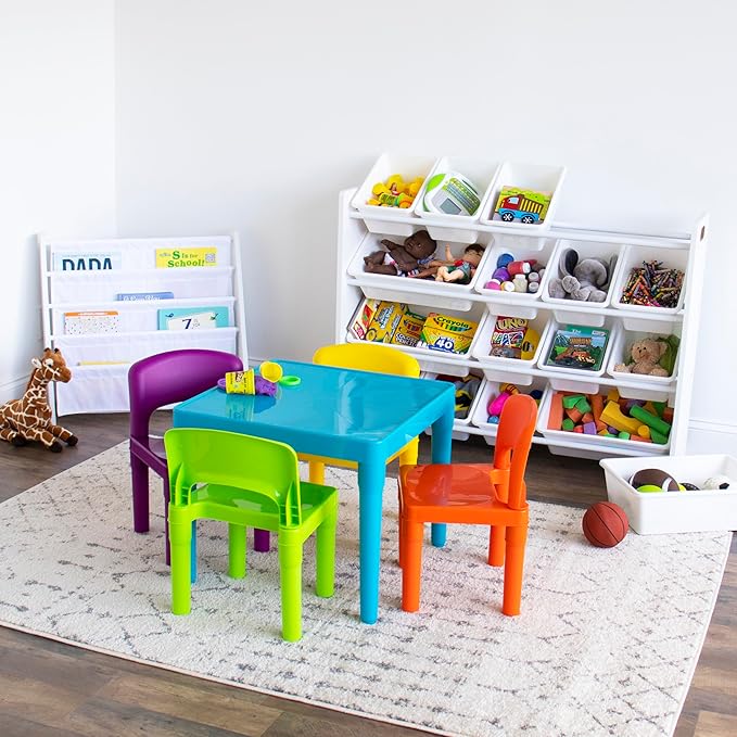 Humble Crew Tot Tutors Plastic Table and 4 Chairs Set - Image 2