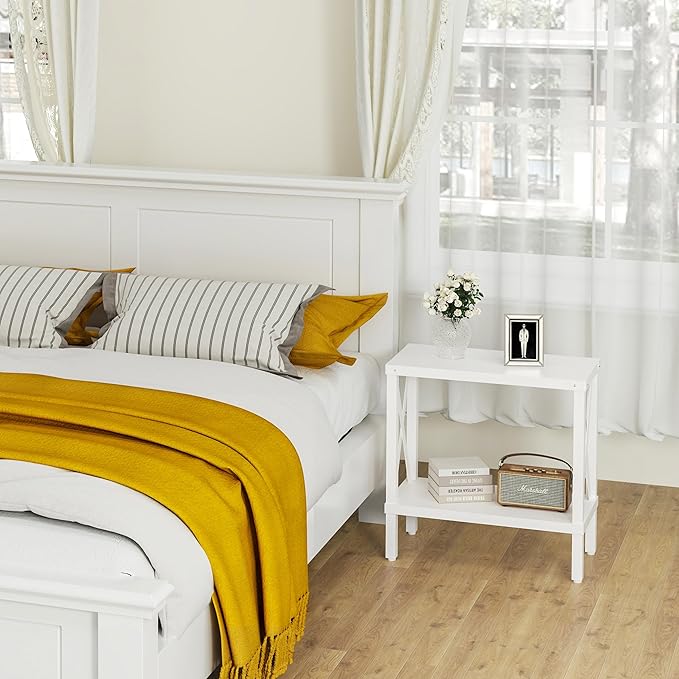 Narrow End Table, Large Sofa Side Table, Farmhouse Nightstand - Image 7