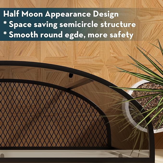 SAYGOER Glass Console Table 2 Tier Half Moon Entryway Table Modern Couch Table - Image 4