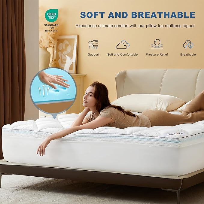 Bedlore 4-Inch Twin Mattress Topper - Image 3