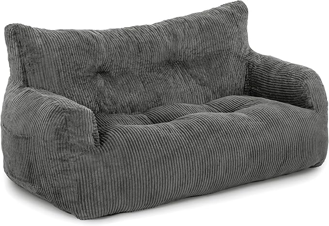 Pamapic Bean Bag Chair, 2 Seat Loveseat Sofa, Ultra Soft Dutch Velvet, Fluffy - Image 6