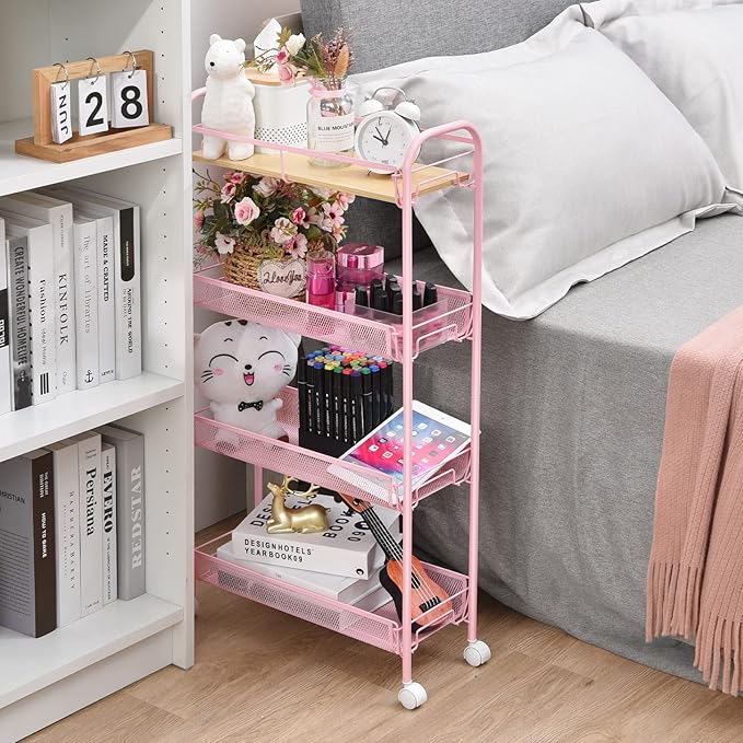 KINGRACK 4-Tier Slim Rolling Cart - Image 7