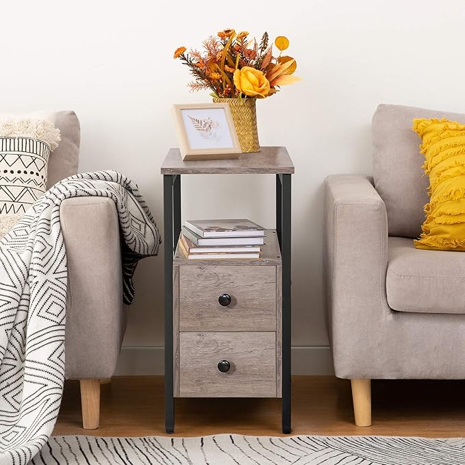 HOOBRO End Table, Narrow Chairside Table - Image 4