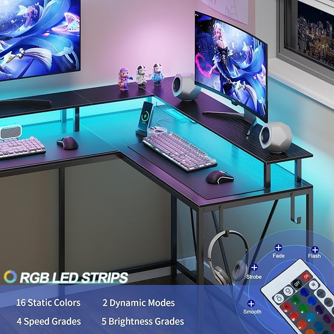 53inch L Shaped Desk, L Shaped Gaming Desk - Image 4