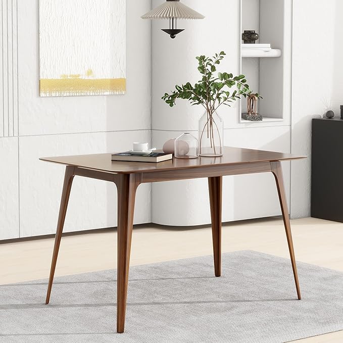 Mid-Century Modern Solid Wood Dining Table by Merax