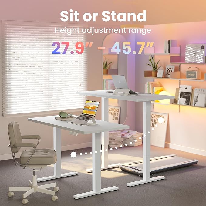 HUANUO 32" Small Electric Standing Desk Adjustable Height, 4 Memory Height - Image 3