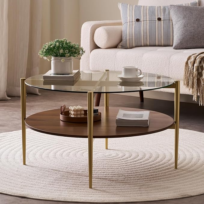 Round Coffee Table, Mid-Century Modern Design, D30“ x H17”, - Image 3