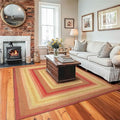 Cider Barn Cranberry Red Braided Area Rug, 6x9' Rectangle by Homespice