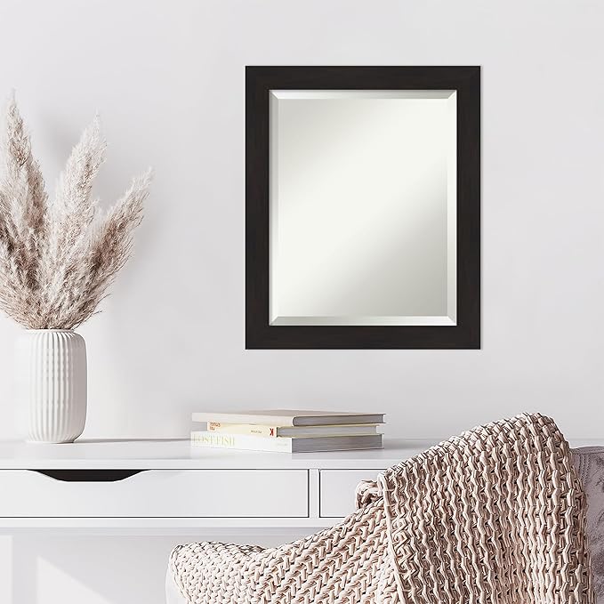 Amanti Art Brown Wall Mirror 24x20 Furniture Espresso Narrow Rectangle Bathroom - Image 6