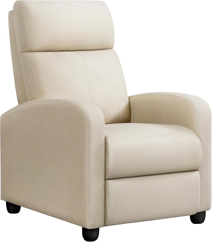 Yaheetech Modern Fabric Recliner Chair Sofa Adjustable Single Sofa by Yaheetech