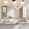 YIROMAN Bathroom Mirror 48"x24", Large Brushed Gold Bathroom Mirror by Unknown