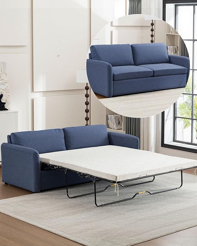 Queen Pull Out Sofa Bed, 2-in-1 Convertible Sleeper Sofa Couch - Image 10