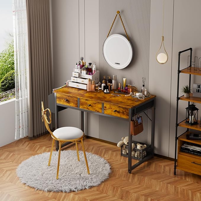 Lufeiya 40 Inch Desk with Drawers - Image 6