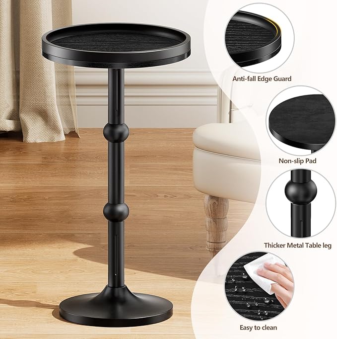 Small Round Side Table, Coffee Drink Table - Image 6