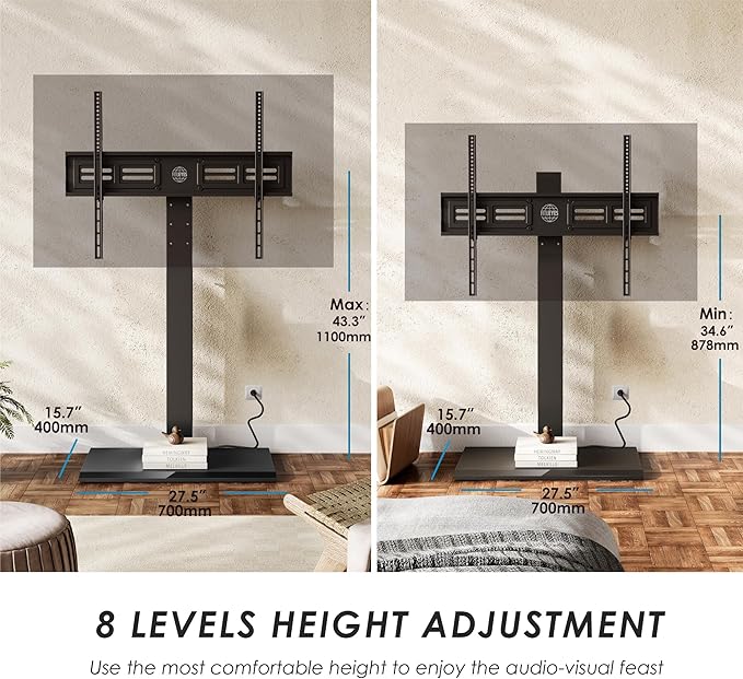 FITUEYES Iron Base Floor TV Stand - Image 6