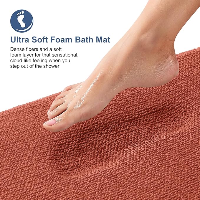 OLANLY Thick Memory Foam Bath Mat Rug 30x20, Extra Soft Absorbent Bathroom Rug - Image 2