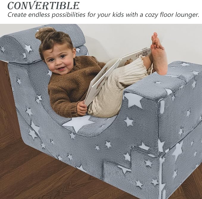 MeMoreCool Foam Climbing Toddler Couch, Modular Kids Sofa - Image 7