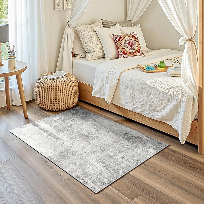 Washable Area Rugs 2'x3' Non-Slip Modern Abstract Soft - Image 4