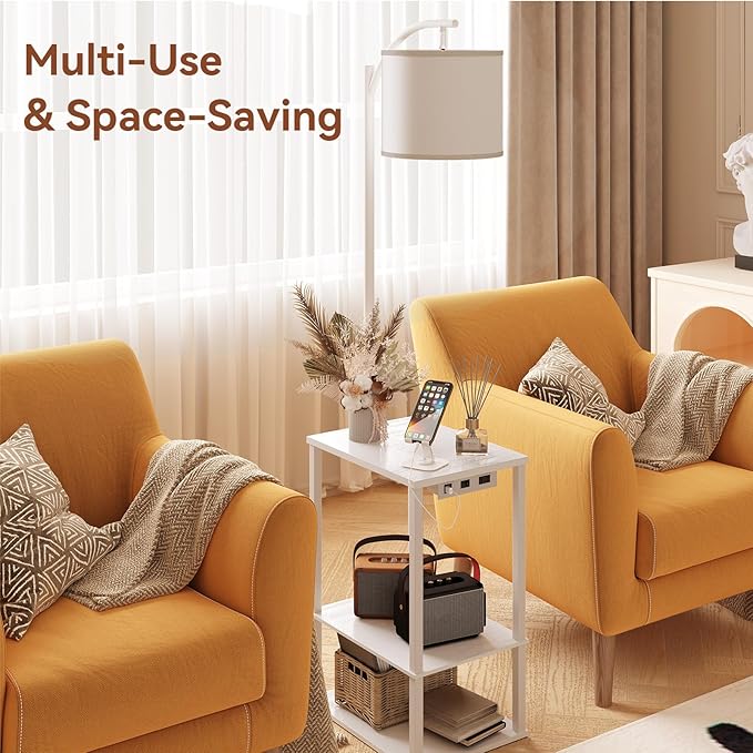 SUNMORY Floor Lamp with Table, End Table - Image 8