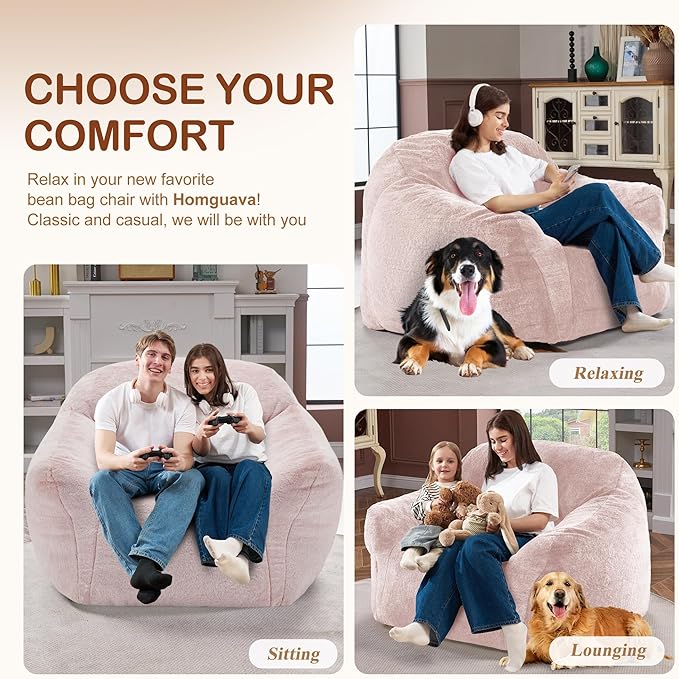 Homguava Bean Bag Chair Bean Bag Chairs - Image 5