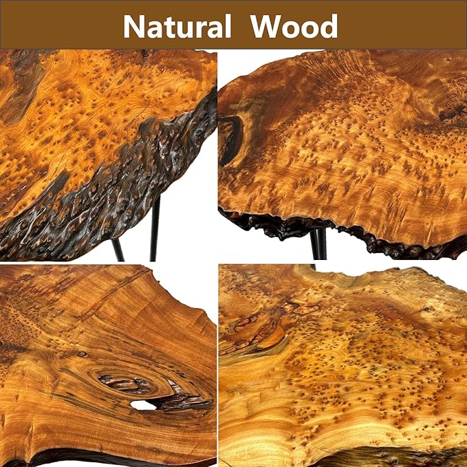 Live Edge Coffee Table, Natural Wood Coffee Table - Image 8