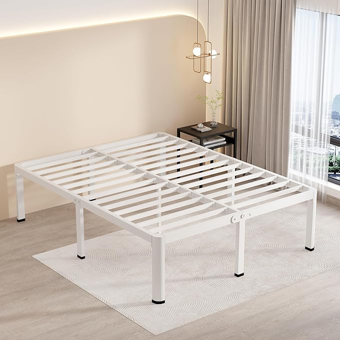 MAF 18 Inch Queen Size Bed Frame White by MAF