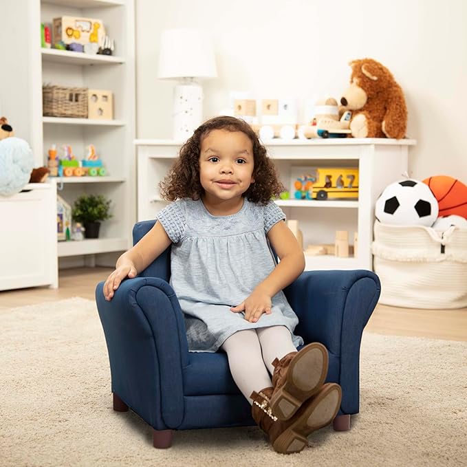 Melissa & Doug Denim Fabric Child’s Armchair Children's Furniture, Child's - Image 2