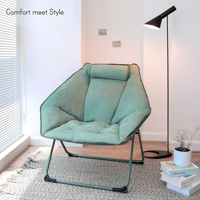 Hexagon Foldable Living Room Chair, Saucer Chair - Image 6