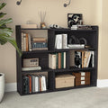 Open Shelf Low Bookcase, Wooden 4-Tier Floor Standing Expandable 25-47 inch by Cmishe