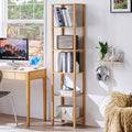 66in Tall Bookshelf 6-Tier Small Narrow Bookcase, Skinny Book Shelf by YUFAM