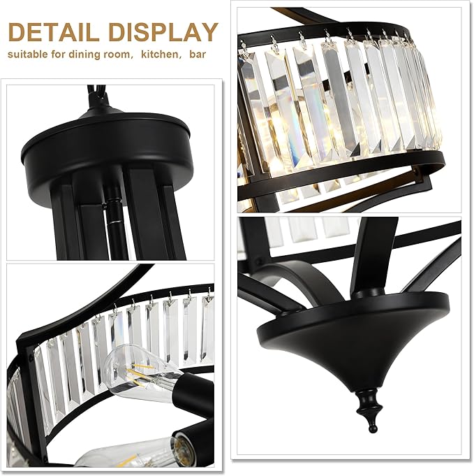 20" Modern Farmhouse Crystal Chandeliers - Image 7