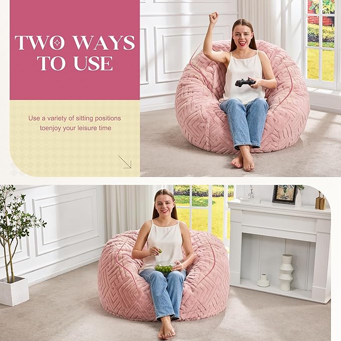 Hobestluk Bean Bag Chairs Adults Beanbag Chair - Image 3